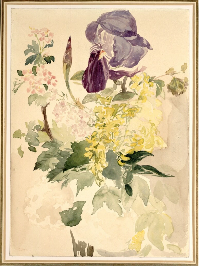 50-Édouard Manet, Bouquet di fiori con iris-Albertina, Wien, Österreich  
